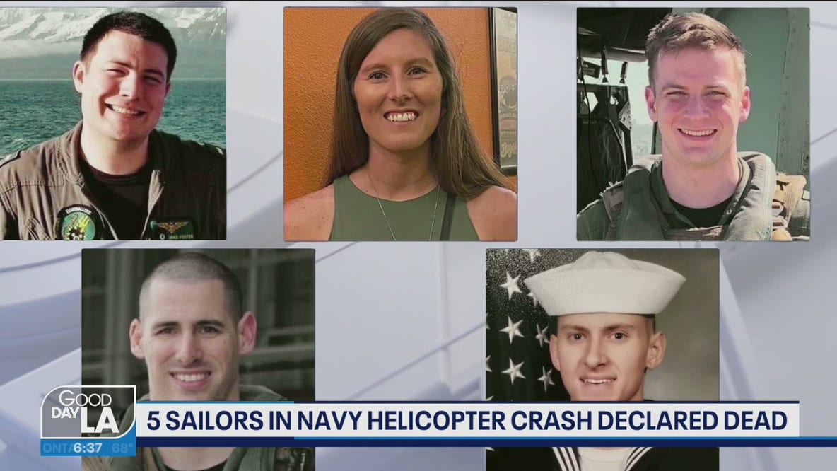 US Navy IDs 5 sailors killed in helicopter crash near San Diego