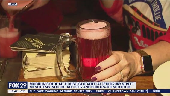 McGillin's Old Ale House serving up red beer for the Philadelphia Phillies