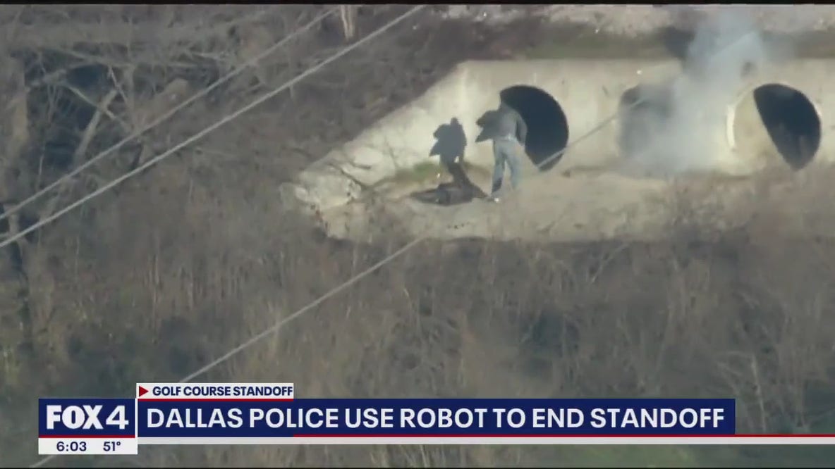 Dallas police use robot to end golf course standoff