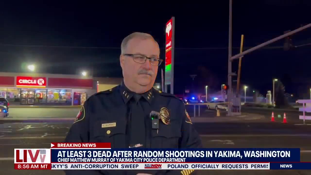 3 dead after 'random' shootings in Yakima, Wa., police chief says