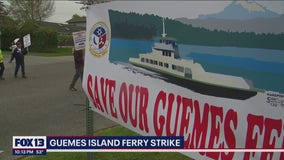 Guemes Island Ferry workers strike over unfair labor practices