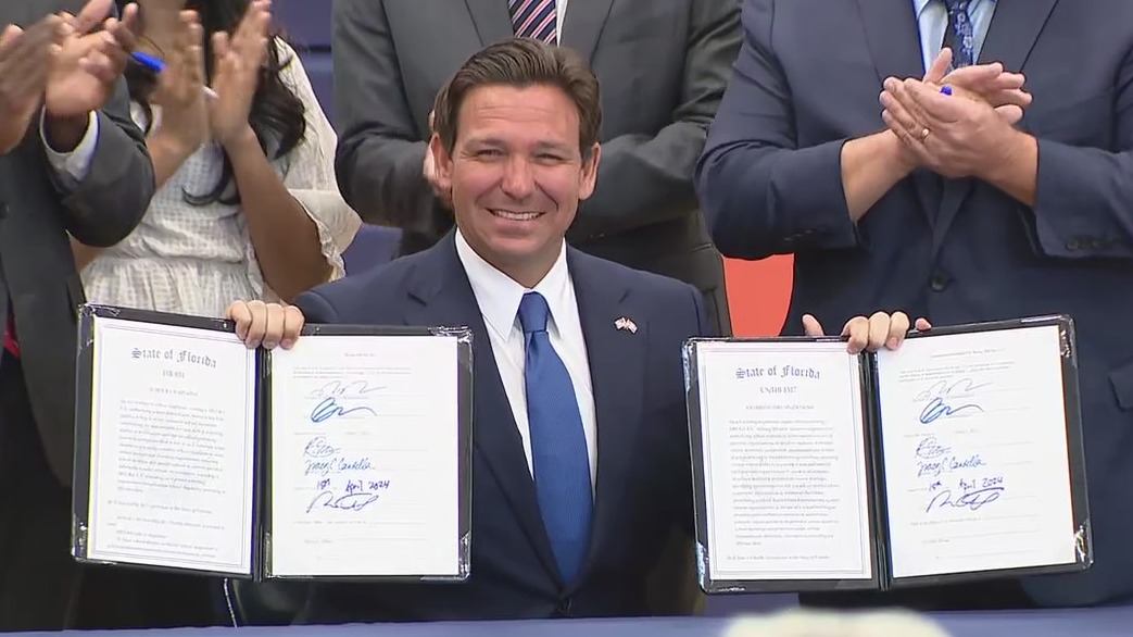 DeSantis speaks and signs two new bills at Osceola County High School