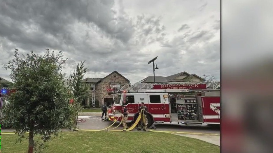 Lightning sets house on fire in Round Rock