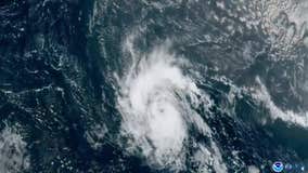 Timelapse footage shows Hurricane Sam moving through Atlantic