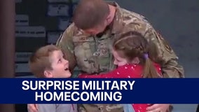 2 kids reunite with father in military homecoming surprise