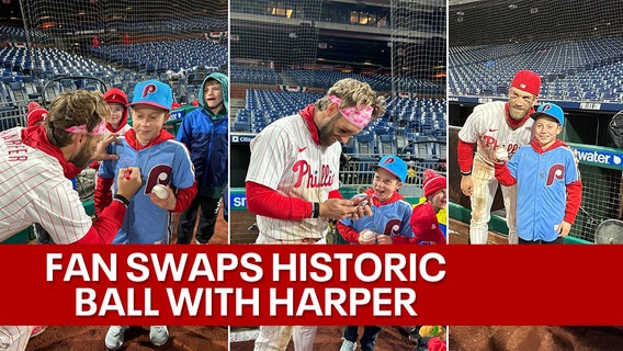 South Jersey boy swaps historic baseball with Bryce Harper