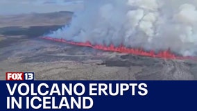 Massive volcanic eruption in Iceland