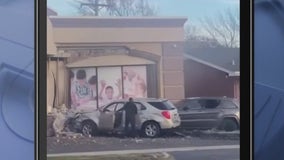 Altercation reported after car slams into building in Worth