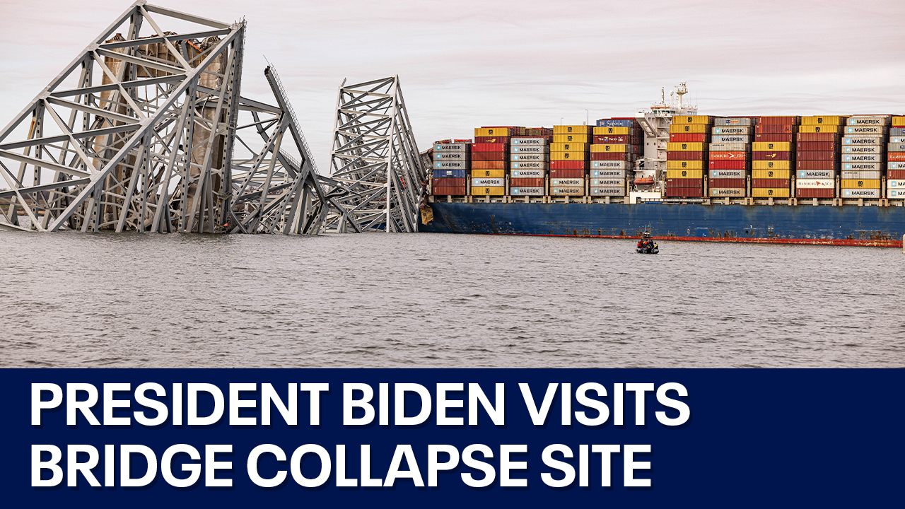 Baltimore bridge collapse: Biden visits site