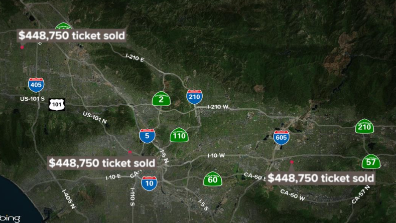 $1B Powerball ticket sold in LA; Here are the #s