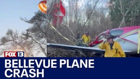 Bellevue plane crash: Pilot, passenger uninjured