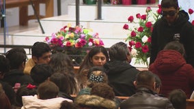 Family of Brissa Romero prays at Shrine of Our Lady of Guadalupe in Des Plaines