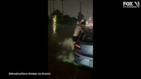 Studio City road turns into raging water