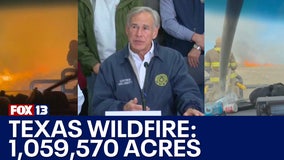 Firefighters continue to battle largest wildfire in Texas history