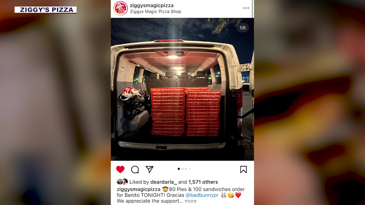 Bad Bunny: Singer puts in big order at AZ pizzeria