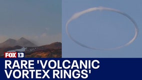Italy's Mount Etna blows rare 'volcanic vortex rings'
