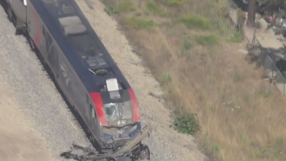 Amtrak train derailment: Crews work to clear tracks in Moorpark