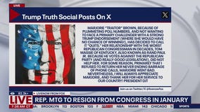 Pres. Trump reacts to MTG resigning from congress