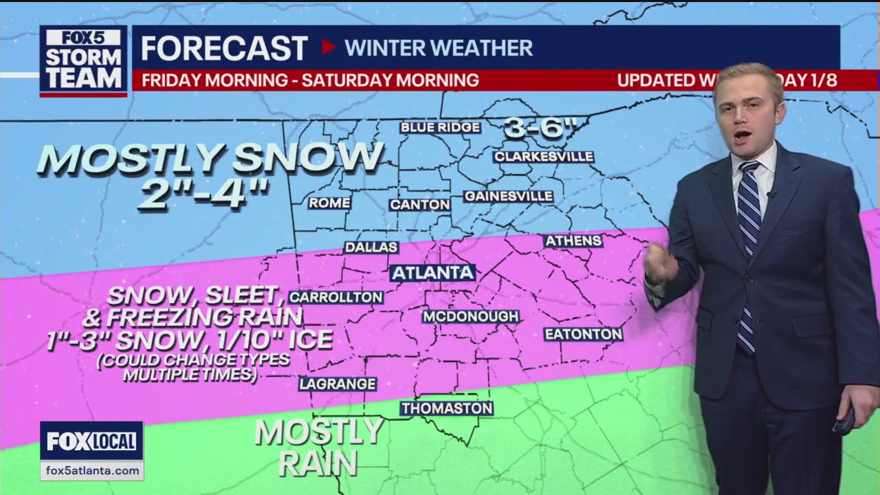 Winter Storm Forecast for Metro Atlanta and North Georgia | FOX 5 Atlanta