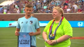 Minnesota United's Collin Martin comes out