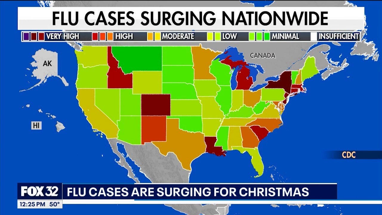 Flu cases surging nationwide