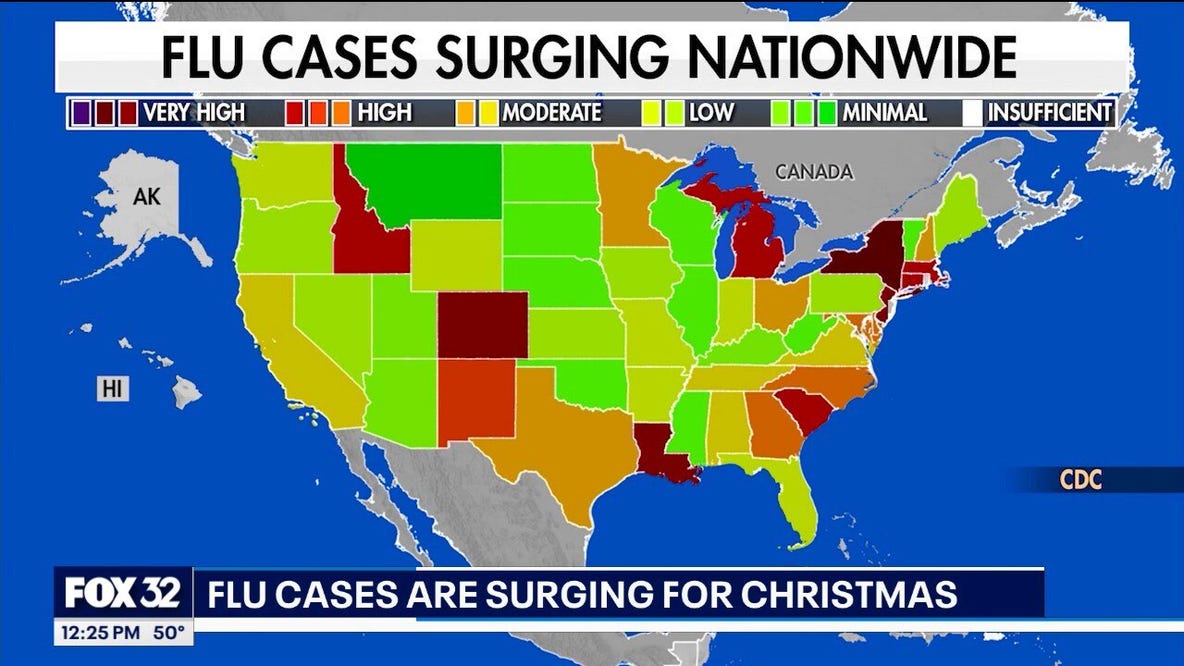 Flu cases surging nationwide
