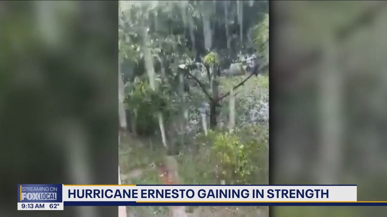 Hurricane Ernesto gaining strength