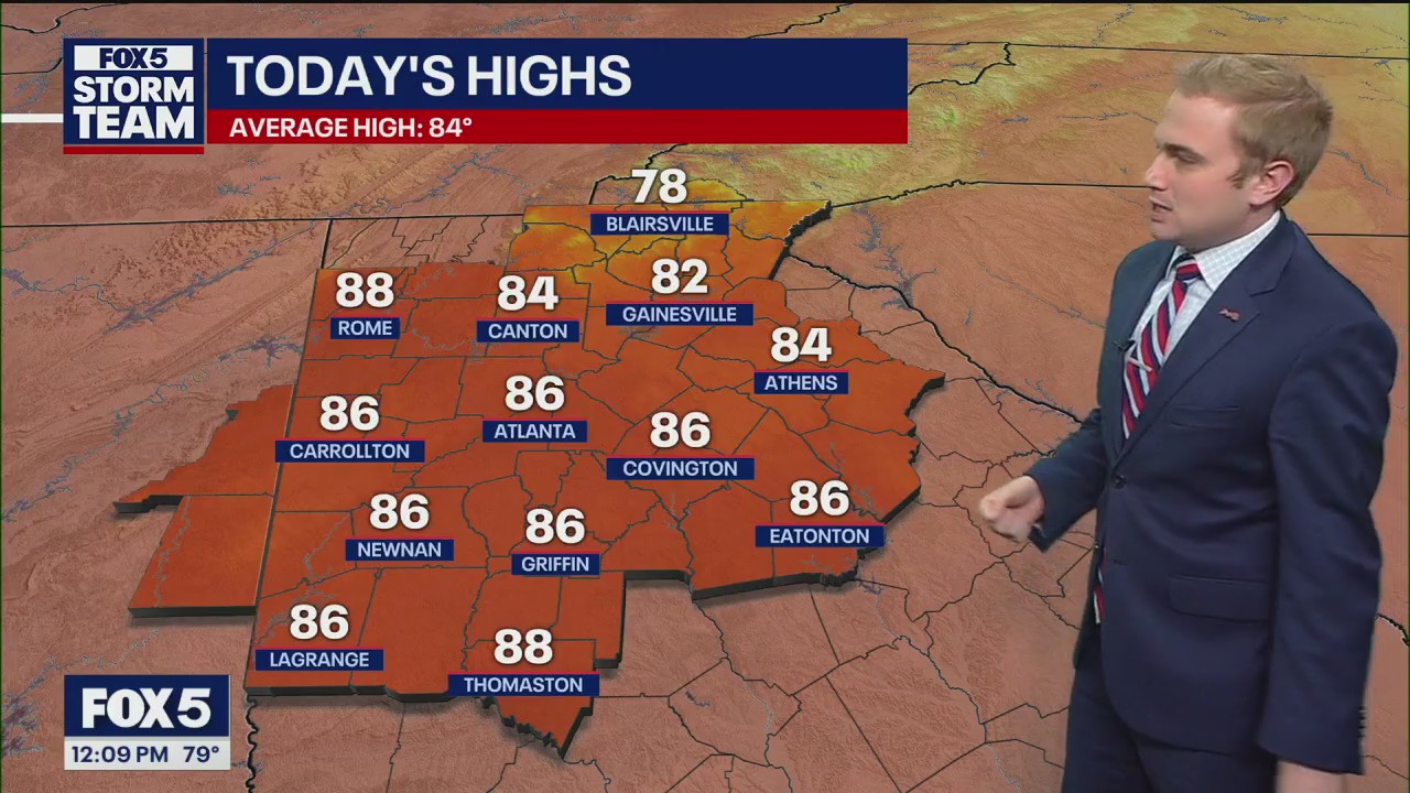Tuesday noon weather forecast