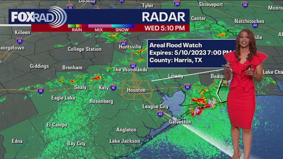 Houston weather: Heavy rain showers decrease Wednesday evening