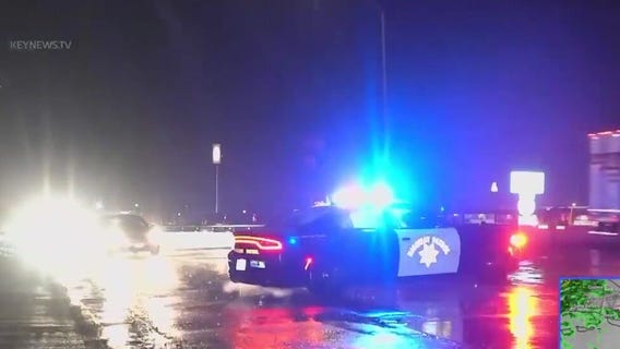 Truckers stranded in Castaic amid winter storm