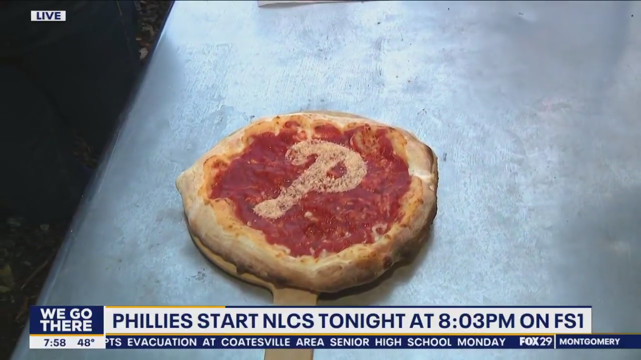 Delaware County farm crafting Phillies-themed pizzas