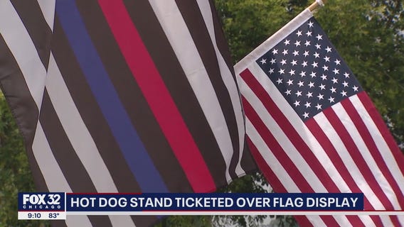 Illinois hot dog stand ticketed over American flag display