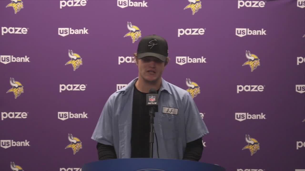 J.J. McCarthy after Vikings beat Lions, 27-24: 'It was awesome' [FULL]
