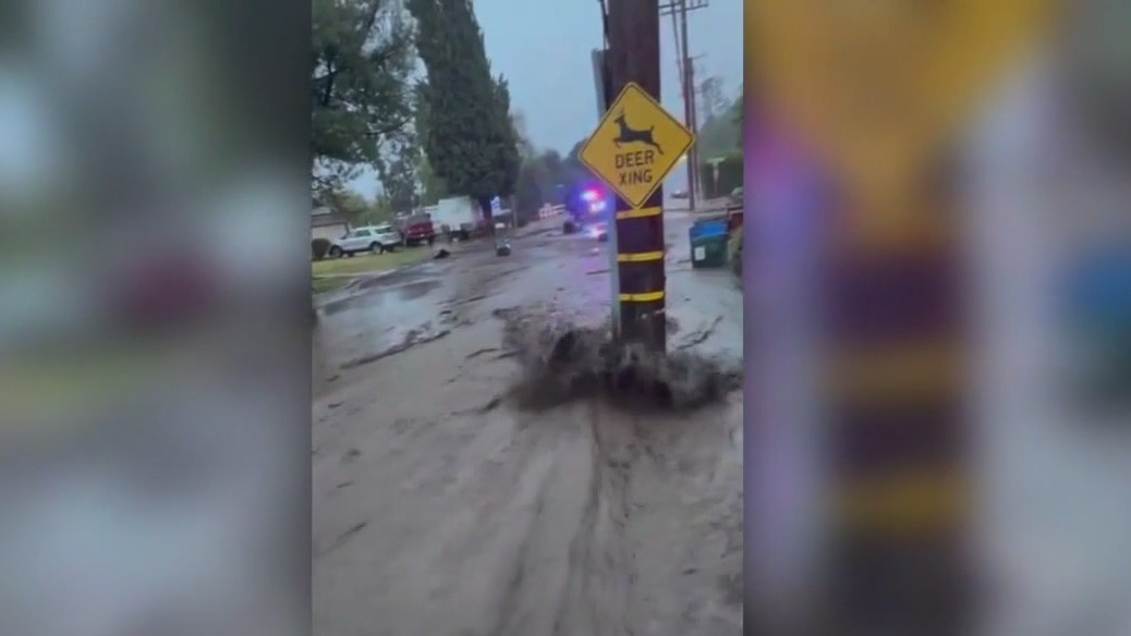 Mudslides hit Eaton fire burn area following powerful storm