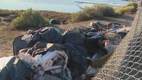 Encampment cleanup at Santa Ana River Marsh