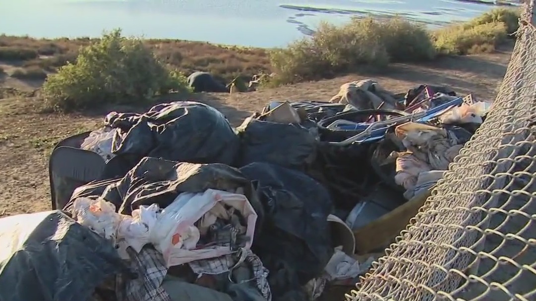 Encampment cleanup at Santa Ana River Marsh