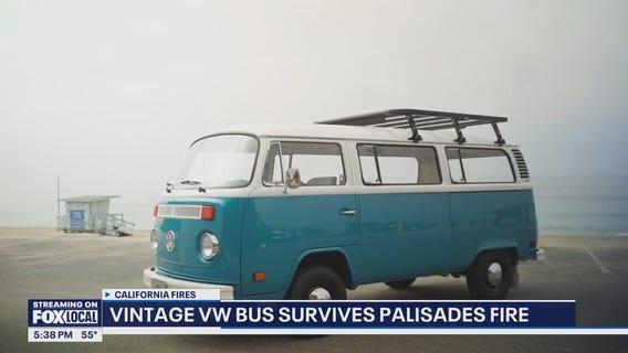 VW bus restored after surviving Palisades Fire