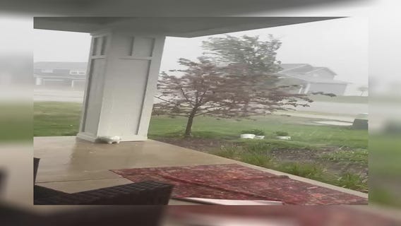 Heavy rain in New Richmond amid severe storms