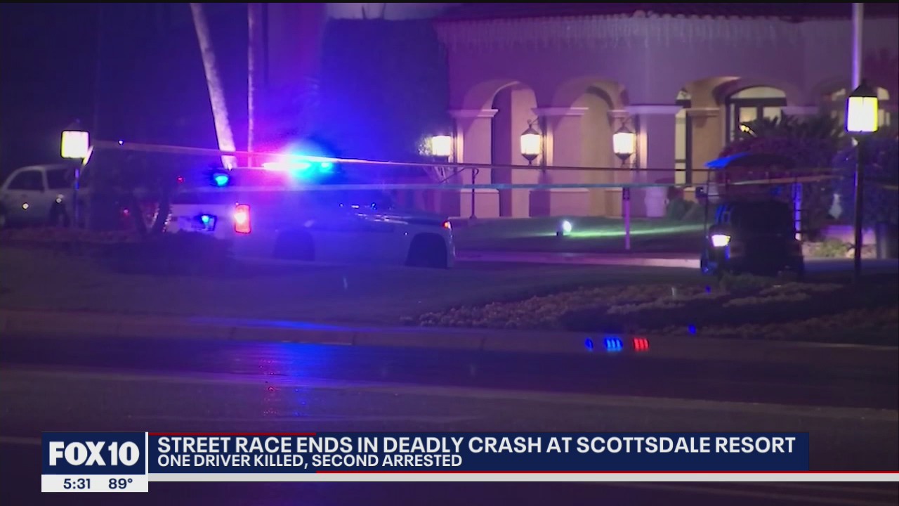 Street race ends with 1 dead after crash at Scottsdale Resort | FOX 10 ...