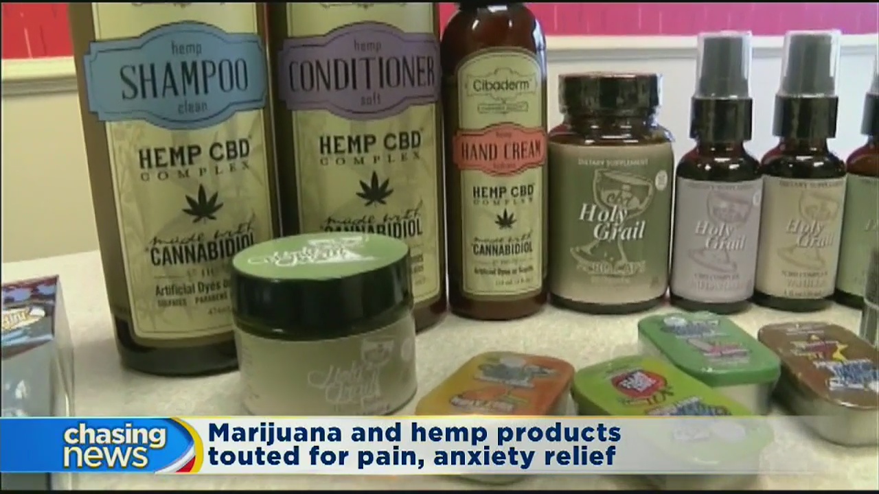 Marijuana and hemp products touted for pain, anxiety relief