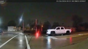 Police officer hit by truck