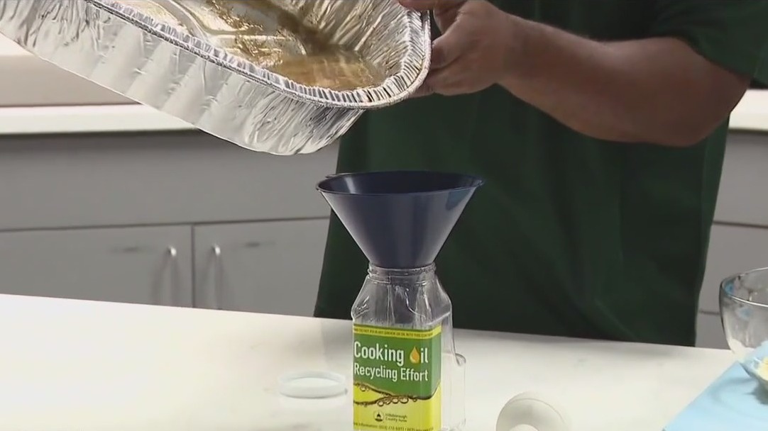 Warning about dumping cooking oil in drains