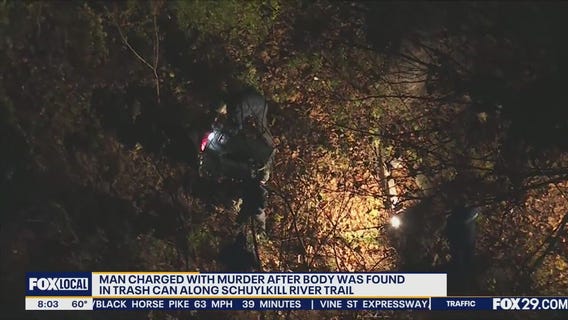 Norristown man charged with murder after body found in trash can along Schuylkill River Trail