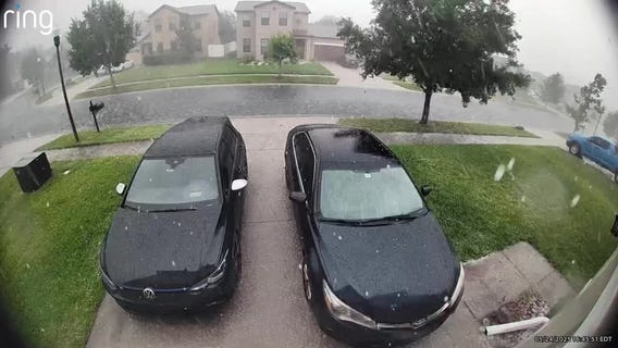 Hail falls in Kissimmee