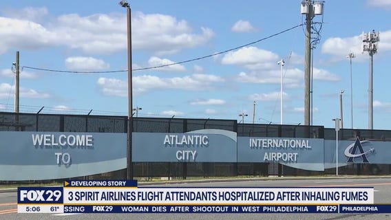 Flight attendants hospitalized after inhaling fumes at Atlantic City airport