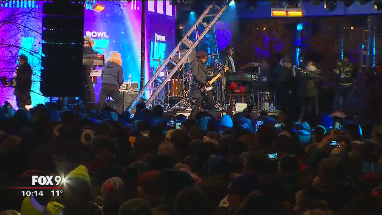 Prince tribute night at the Super Bowl Experience