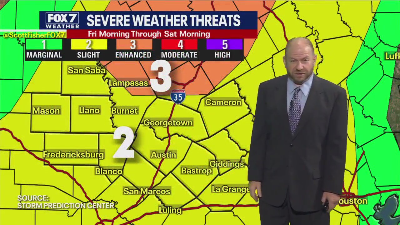 Central Texas weather: Clear skies through tomorrow, severe weather threat Friday night