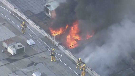 Commercial fire in Eagle Rock
