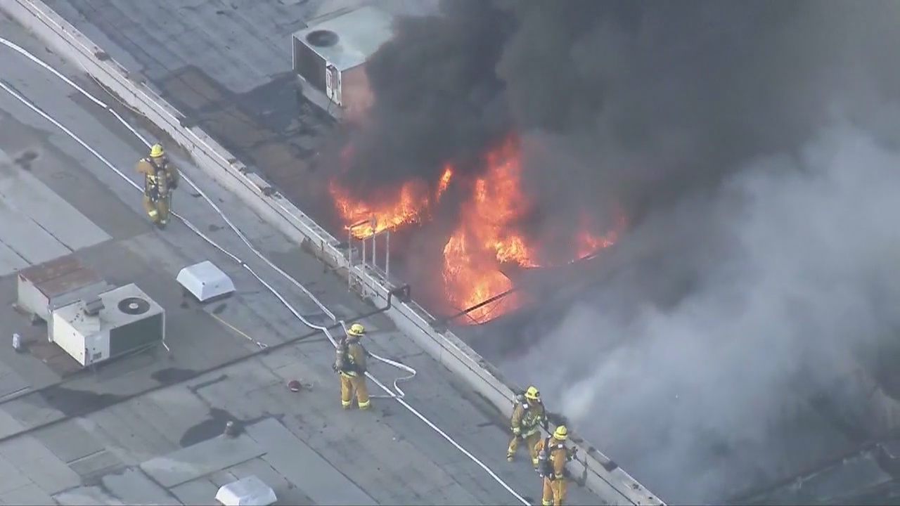 Commercial fire in Eagle Rock