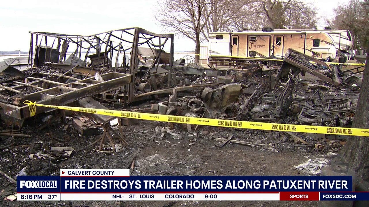 Fast-moving fire rips through RVs at Maryland campsite